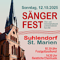 Einladungsplakat für das Sängerfest in Suhlendorf